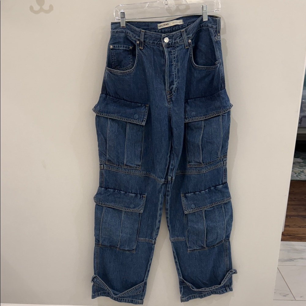 GRLFRND Denim The Len Cargo Jean